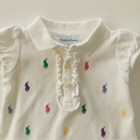 Ralph Lauren 6 Months Baby Girl White Polo Dress Spring Summer - Picture 3 of 3